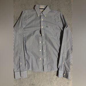 Abercrombie & Fitch Navy Striped Button Down Shirt